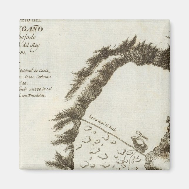 Buch Karte von Alaska Magnet (Vorne)