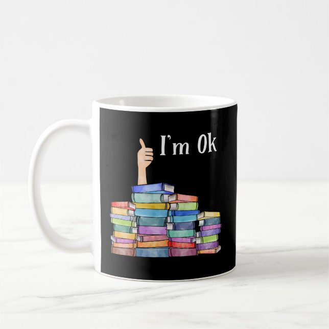 Buch lesen I'm Ok National Book Day Kaffeetasse (Links)