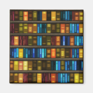 Buch-Liebhaber u. Bibliothekar-bunte Bücher auf Magnet