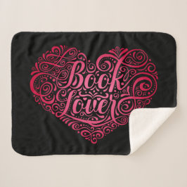 Buch Lover Calligraphy Heart Sherpadecke