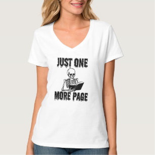 Buch Lover Funny Halloween Skeleton Lehrer T-Shirt