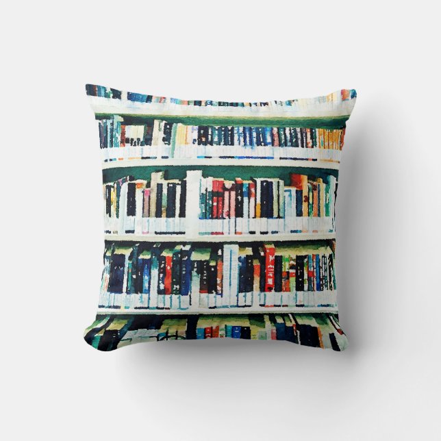 Buch Lover Geschenk, Bücherkissen Kissen (Vorderseite)