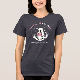 Buch Lover Ghost Halloween Tri-Blend Shirt
