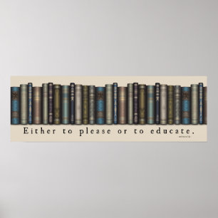 Buch Lover Horace Zitat Alte Bücher Poster