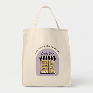 Buch Lover I go where the Books are Tocket Bag Tragetasche