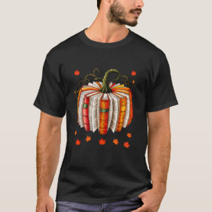 Buch Lover Pumpkin Buchlehrer Fall Halloween T-Shirt