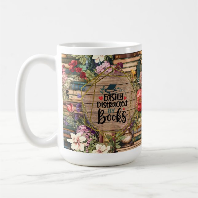 Buch Lover Tasse, Leser Cup Geschenk, Bücherlesen Kaffeetasse (Links)