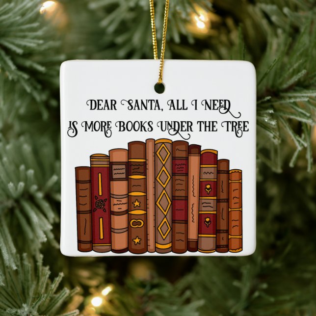 Buch Lover's Christmas Keramikornament (Baum)