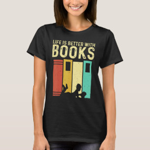 Buch Männer Frauen Lesen Leser Bibliothekar 3 T-Shirt
