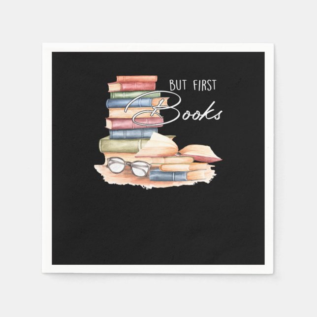 Buch Nerd Bibliophile Buch Lover Literatur Serviette (Vorderseite)