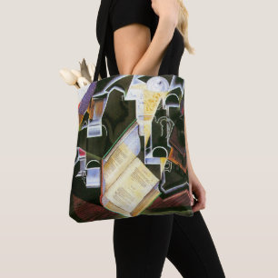Buch, Pipe und Brille, Juan Gris, Vintager Kubismu Tasche