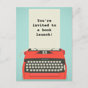 Buch-Produkteinführung oder literarische Einladungspostkarte