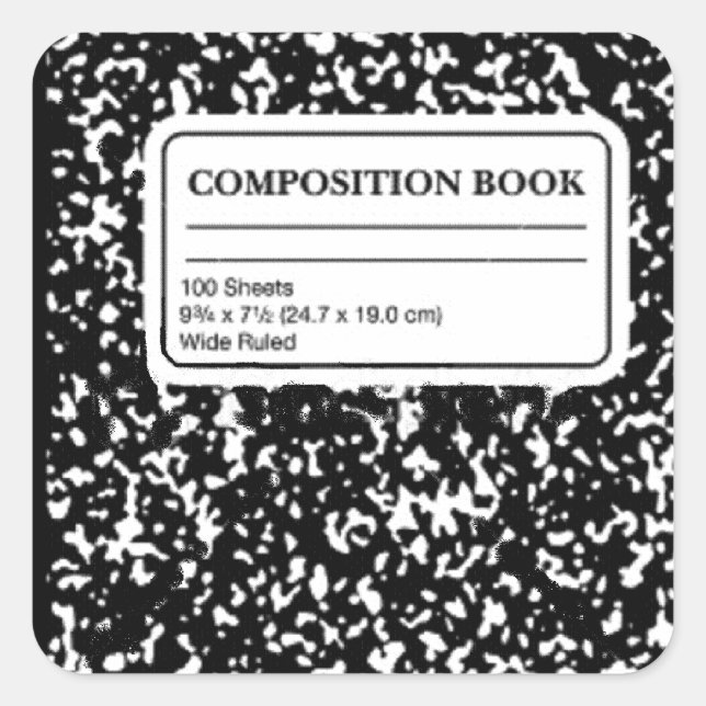 Buch Quadratischer Aufkleber (Vorderseite)