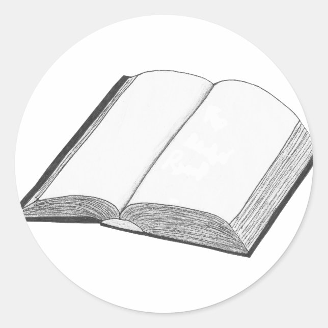 Buch Runder Aufkleber (Vorderseite)