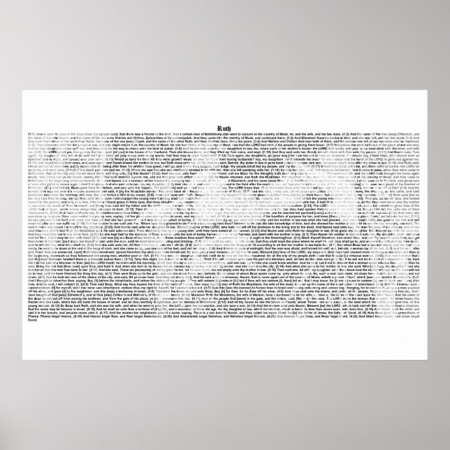 Buch Ruth (vollständiger Text von KJV) Poster (Vorne)