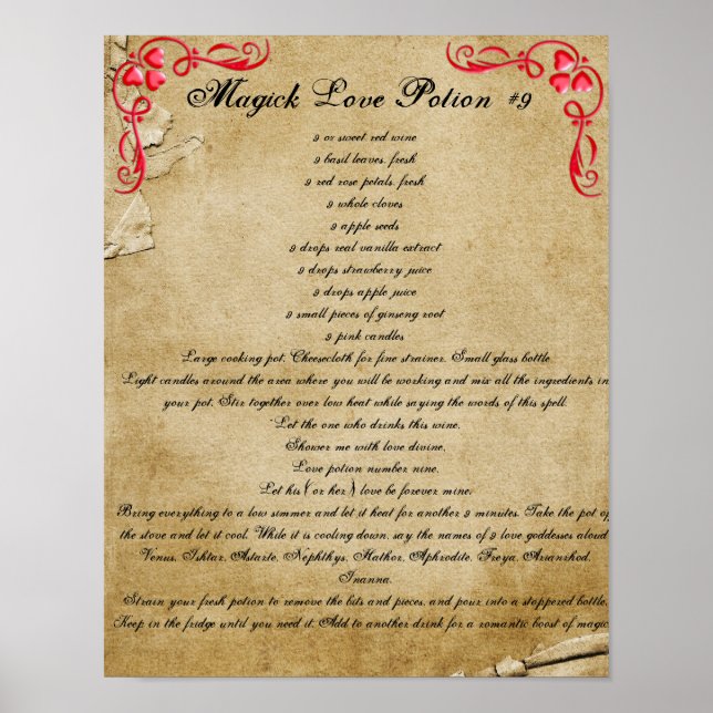 Buch Shadows MAGICK LIEBE POTION Nr. 9 Poster (Vorne)