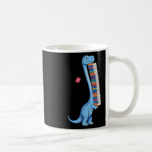 Buch tragender Dinosaurier liest Dino  Kaffeetasse