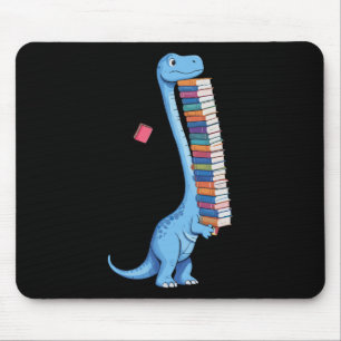 Buch tragender Dinosaurier liest Dino  Mousepad