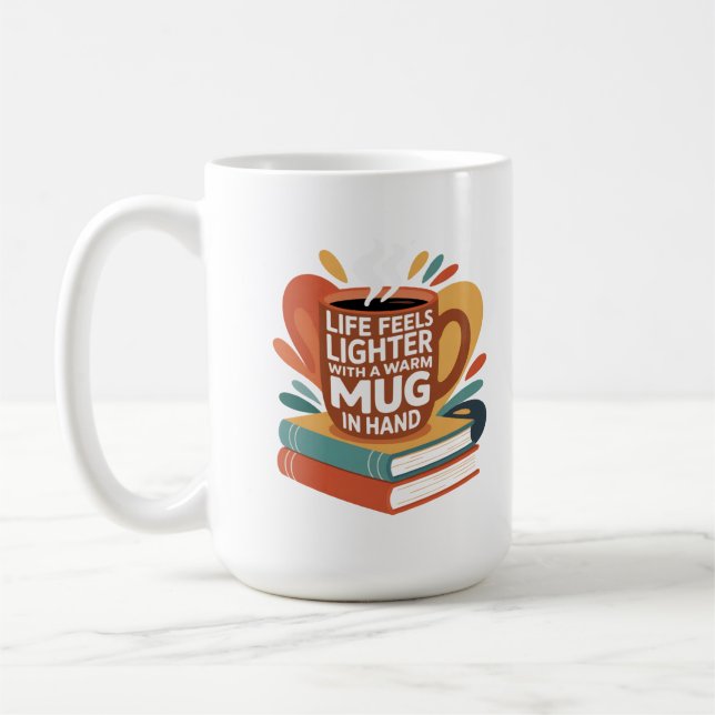 Buch und Brew Bliss Kaffeetasse (Links)