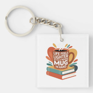 Buch und Brew Bliss Schlüsselanhänger