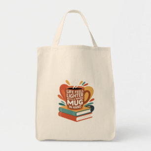 Buch und Brew Bliss Tragetasche