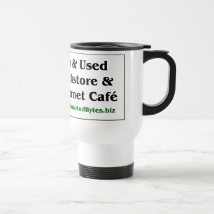 Buch- und Bytereise-Tasse, weiß Reisebecher