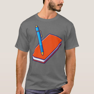 Buch und Pen T-Shirt