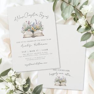 Buch Vintage Wildblumen-Brautjungfernparty Einladung