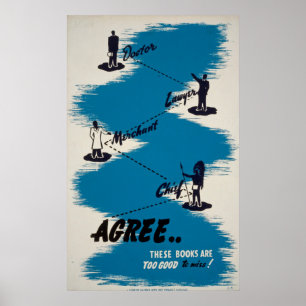 Buch-Vintages Plakat