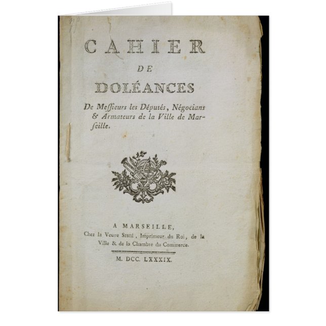 Buch von Beanstandungen (Vorne)