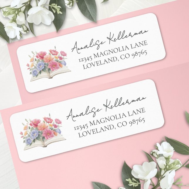 Buch Wasserfarben Floral Junggesellinnenabschied (Book Watercolor Floral Bridal Shower label )