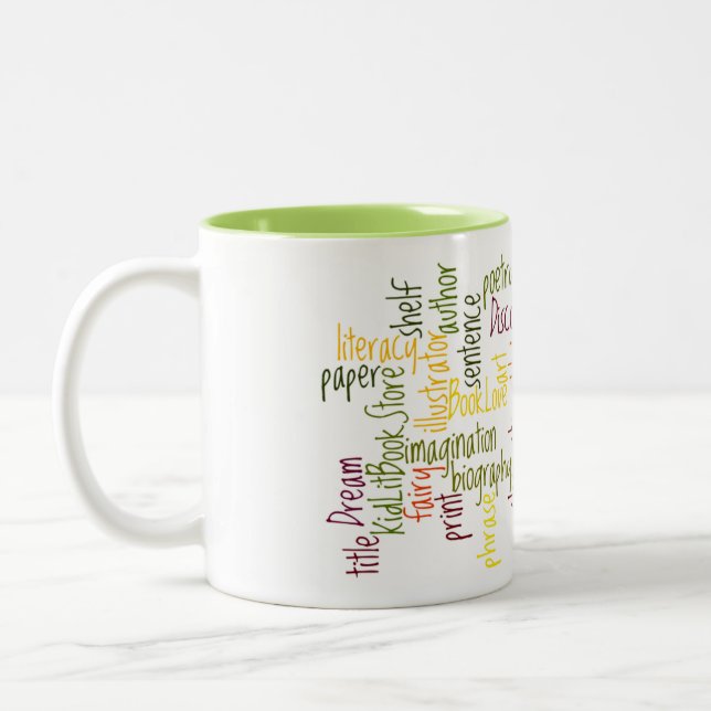 Buch-Wolken-Tasse Zweifarbige Tasse (Links)