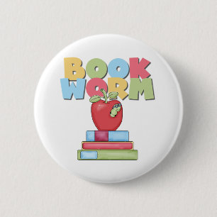 Buch-Wurm Button
