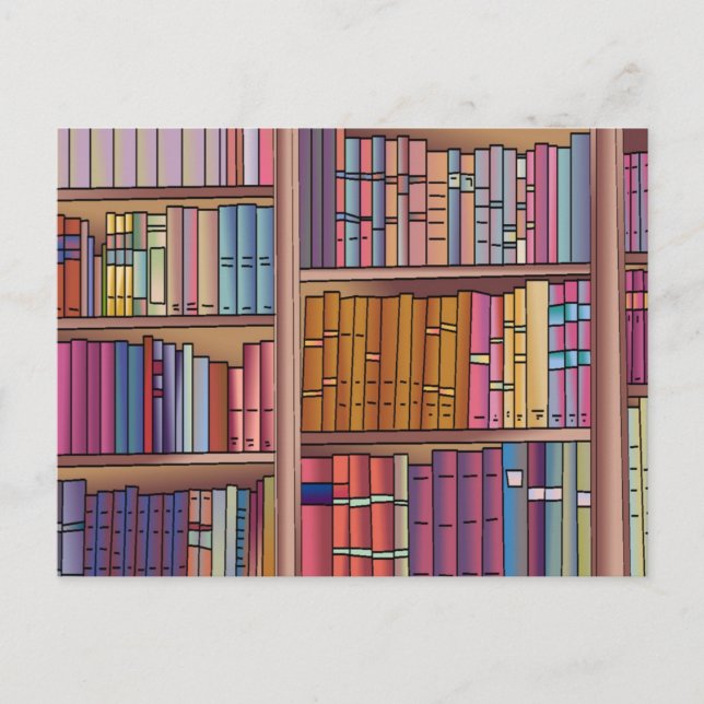 Buch-Wurm-Postkarte Postkarte (Vorderseite)