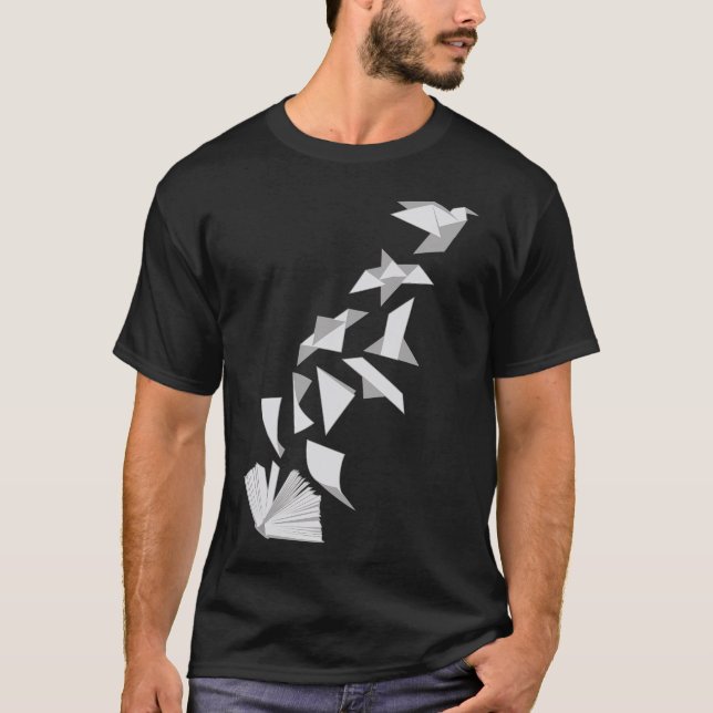 Buch zum Vogel T-Shirt (Vorderseite)