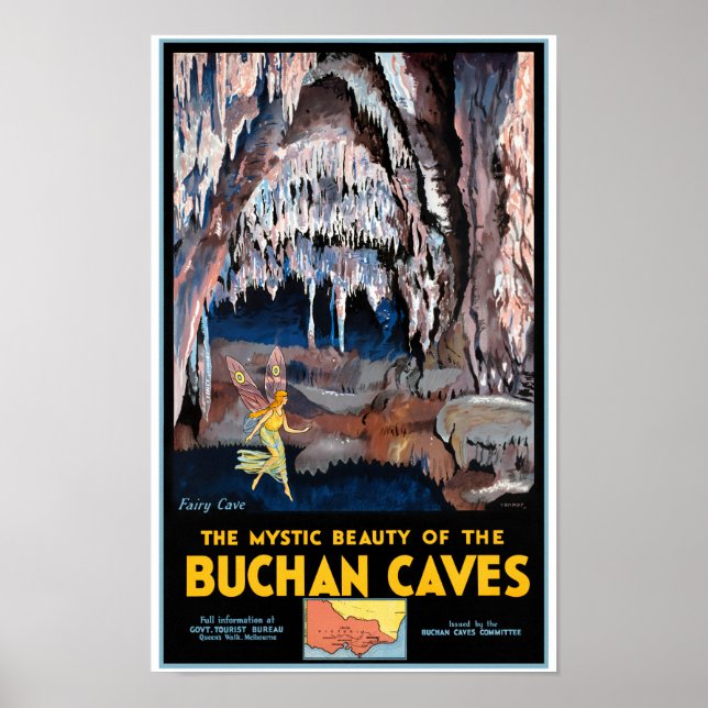 Buchan Caves Australia Vintage Poster (Vorne)