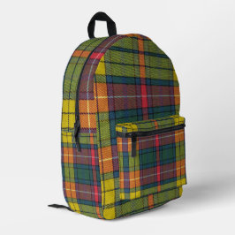 Buchanan Ancient Tartan Pattern Bedruckter Rucksack