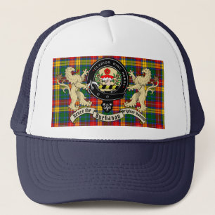 Buchanan Clan Abzeichen & Tartan Truckerkappe
