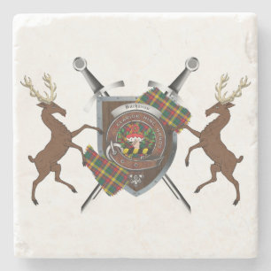 Buchanan Clan Abzeichen & Tartan Untersetzer