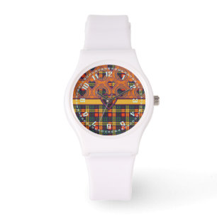 Buchanan-Clan karierter schottischer Tartan Armbanduhr