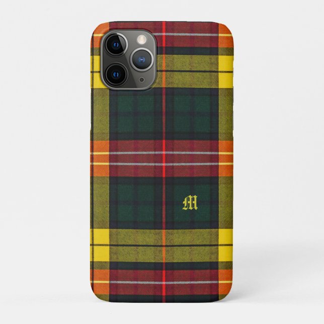 Buchanan Clan Plaid schottisches Muster Monogramm Case-Mate iPhone Hülle (Rückseite)