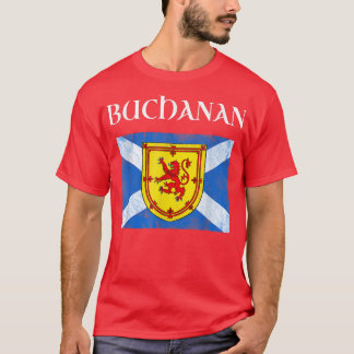 Buchanan Clan Scottish Name Scotland Flag  T-Shirt