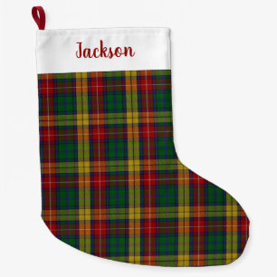 Buchanan Clan Tartan Kariertes Muster Großer Weihnachtsstrumpf