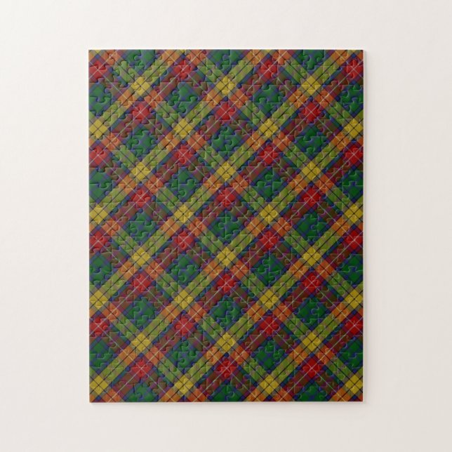 Buchanan Clan Tartan Kariertes Muster schwierig (Vertikal)
