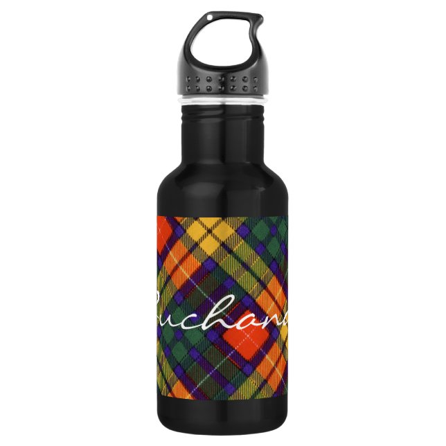 Buchanan-Familienclan karierter schottischer Kilt Trinkflasche (Vorderseite)