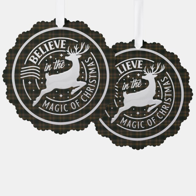 Buchanan Hunting Modern Scottish Tartan Ornament Karte (Vorderseite/Rückseite)