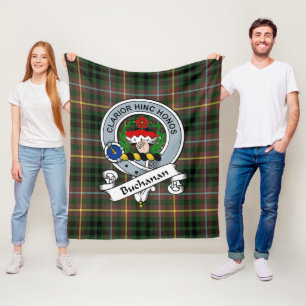 Buchanan Junting Clan Abzeichen Tartan Kariert Fleecedecke