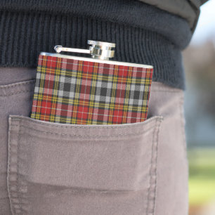 Buchanan Old Dress Clan Tartan Kariertes Muster Flachmann