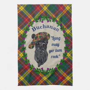 Buchanan Scottie Hund Küchenhandtuch Geschirrtuch