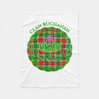 Buchanan Scottish Tartan Celtic Thistle Fleecedecke